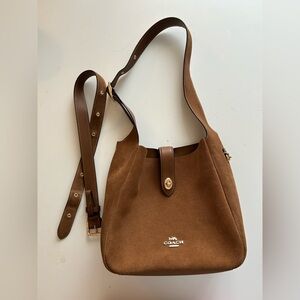Coach Hadley Brown Suede Bag